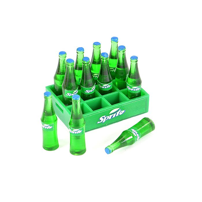 Fastrax RC Scale Model Car Scale Soft Drink Crate W/Bottles Lemonade Green