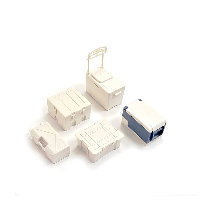 Fastrax RC Scale Model Car Scale 5pc Tool & Cooler Case Set - White