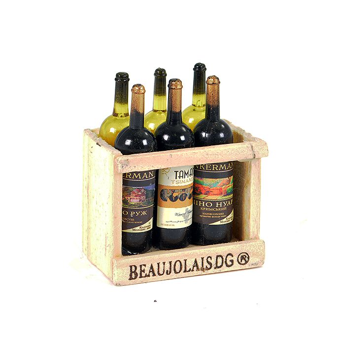 Fastrax RC Scale Model Car Scale Wood Crate W/Wine Bottles