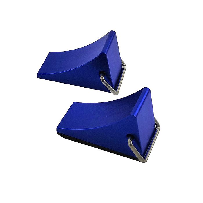 Fastrax RC Scale Model Car Wheel Chock Set (2pc) - Blue