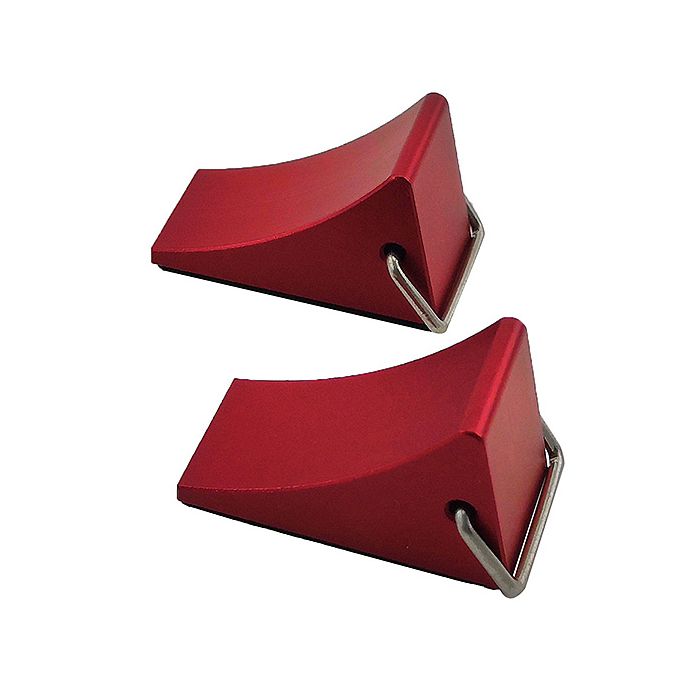 Fastrax RC Scale Model Car Wheel Chock Set (2pc) - Red
