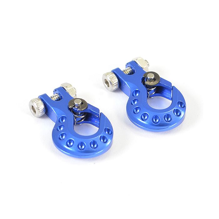 Fastrax RC Scale Model Car Deluxe Aluminium Winch Hook (2pc) - Blue