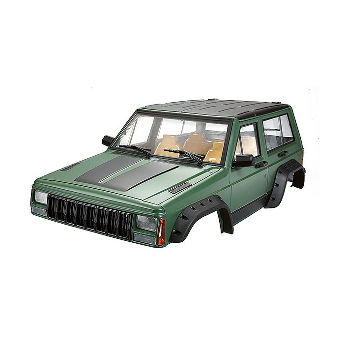 Fastrax 1/10 Rockee Jeep Cherokee XJ Hardbody w/Interior RC Car Body - Green