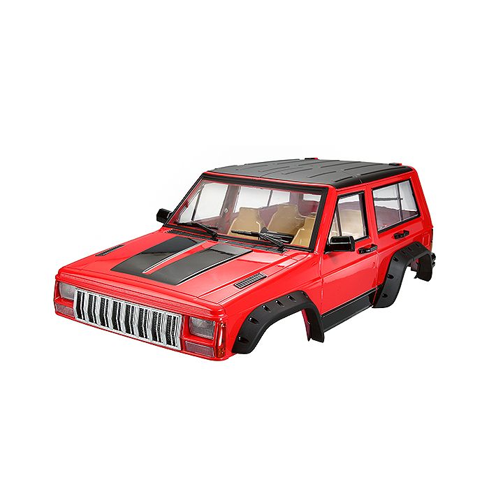 Fastrax 1/10 Rockee Jeep Cherokee XJ Hardbody w/Interior RC Car Body - Red
