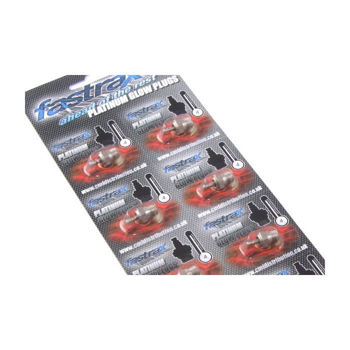 Fastrax Platinum Glow Plug for Nitro Cars - No.4 Medium Hot