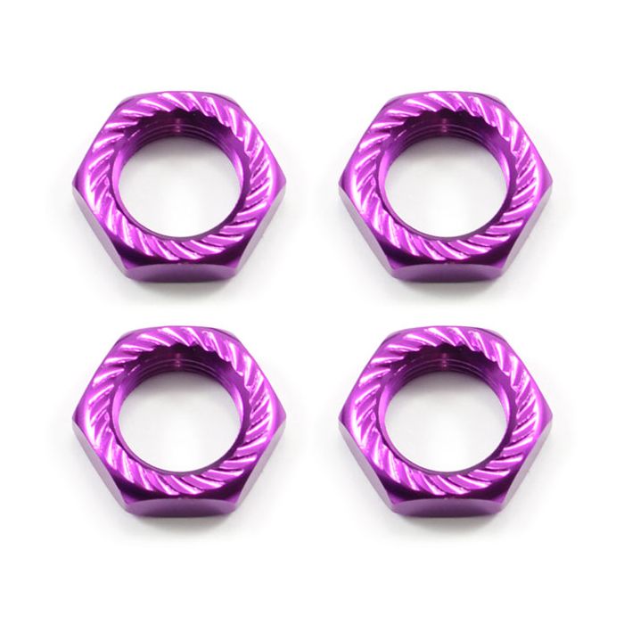 Fastrax 17mm X 1.0 Purple Serrated Wheel Nuts (4Pcs)