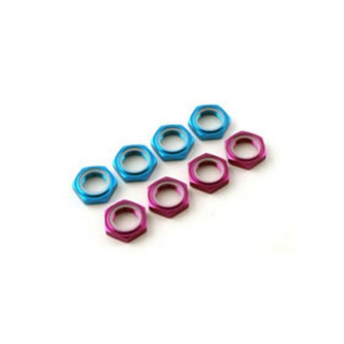 Fastrax 17mm X 1.25 Blue Serrated Wheel Nuts (4Pcs)