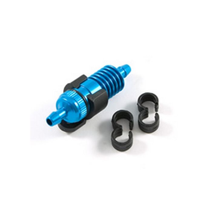FASTRAX BLUE FUEL FILTER w/MOUNT & FUEL TUBE CLIPS