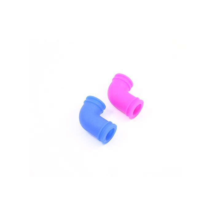 Fastrax 1/8th RC Nitro Car Air Filter Extension Adaptor Elbow - Blue