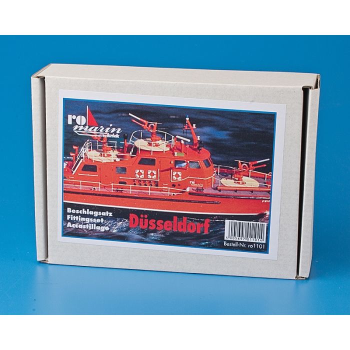 Dusseldorf Fire-Fighting Boat with Fittings - 1:25 Scale Krick Robbe RC Model Kit