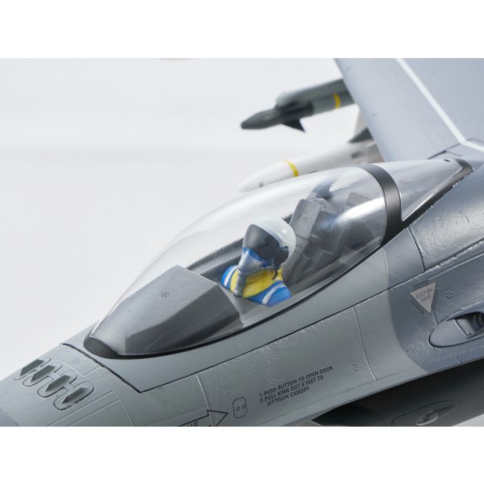 FMS F-16 Fighting Falcon (64mm) ARTF (no Tx/Rx/Batt/Chgr) RC Jet - USAF Grey