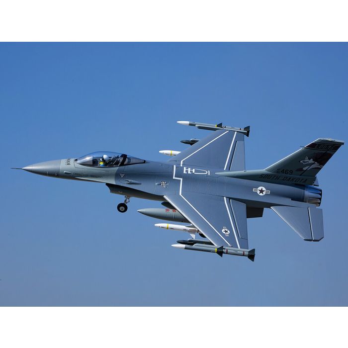FMS F-16 Fighting Falcon (64mm) ARTF (no Tx/Rx/Batt/Chgr) RC Jet - USAF Grey