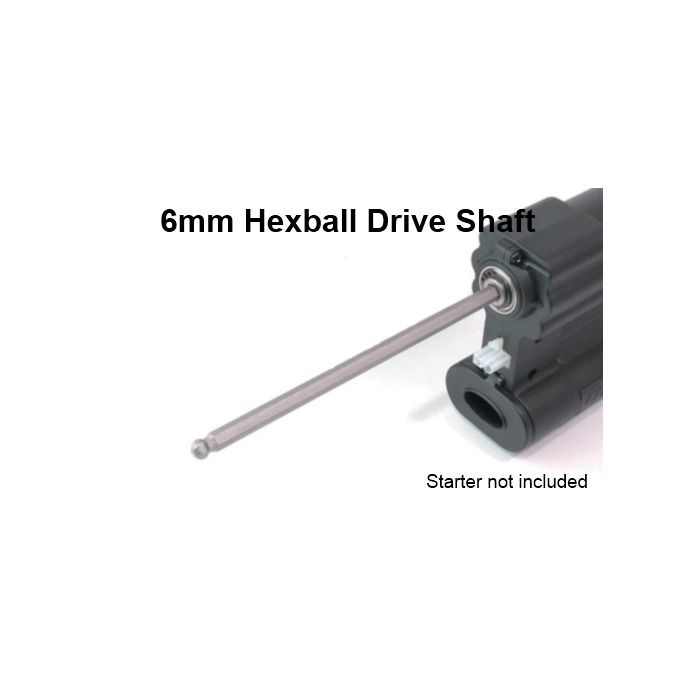 6mm Hexball Drive Shaft for Fastrax Electric Roto Torque Starter for Nitro Cars