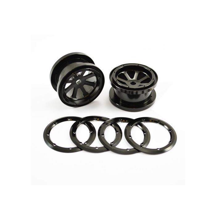 FASTRAX AXIAL 8 SPOKE 2.2 ALLOY BEADLOCK WHEELS (WRAITH)
