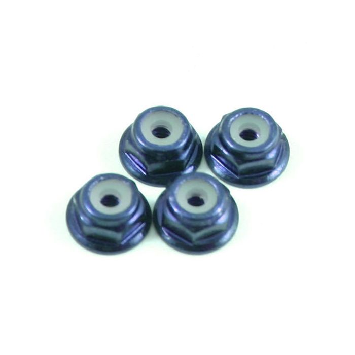 Fastrax M2 Blue Flanged Locknuts 4Pcs