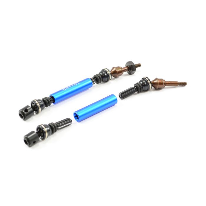 Fastrax Aluminium Adjustable Front Driveshafts (2) fits Traxxas Slash/Stampede 4x4
