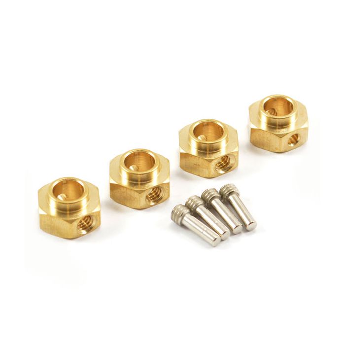 FASTRAX TRX-4 BRASS HEX WHEEL HUB (4)