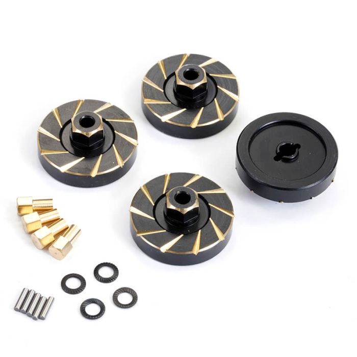 Fastrax TRX-4m Black Brass Wheel Hex Counterweight (4)