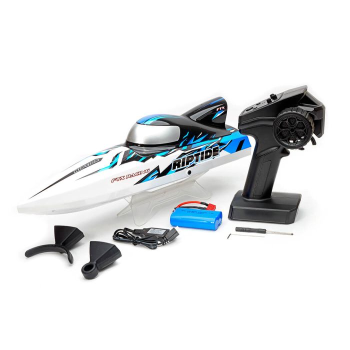 FTX Riptide Turbojet Brushless RC RTR Speed Boat 41cm - Blue