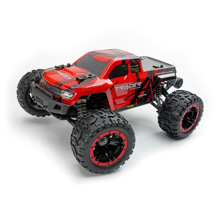 FTX 1:16 Tracer Brushless 4X4 RTR RC Monster Truck w/LED Lights - Red