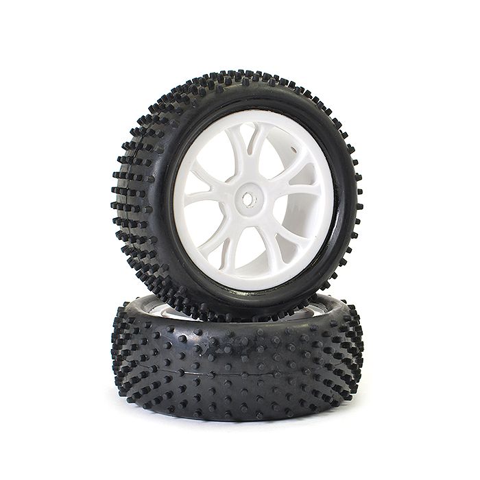 FTX Vantage Front Buggy Tyre Mounted On Wheels (Pr) - White