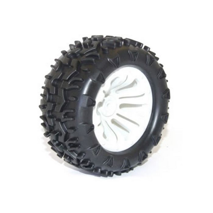 FTX Carnage Mounted Wheel/Tyre Complete Pair - White