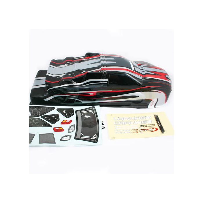 FTX Carnage ST Printed Body - Option Black/Red