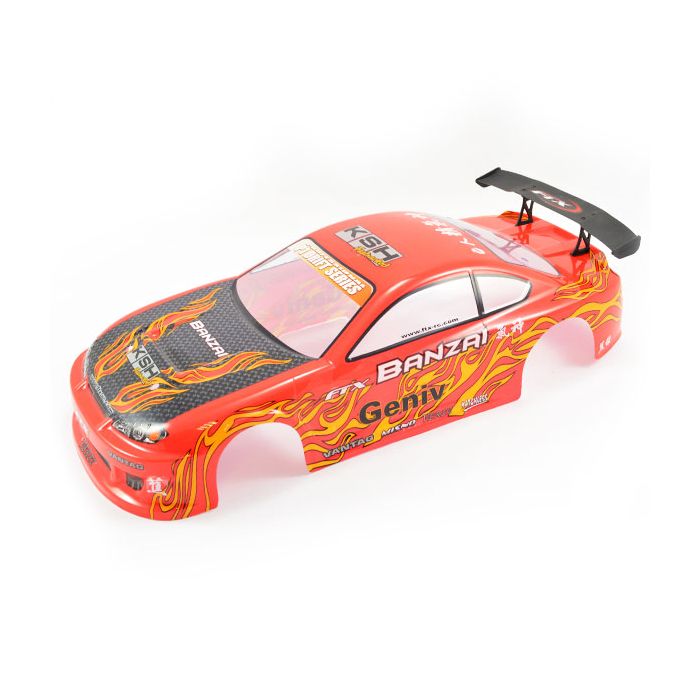 FTX Banzai Nissan S15 Silvia Style 1:10 RC Drift Car Body Shell – Red