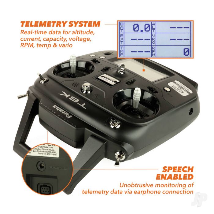 Futaba 6K 8-channel Air Radio with R3008SB Rx Mode 2