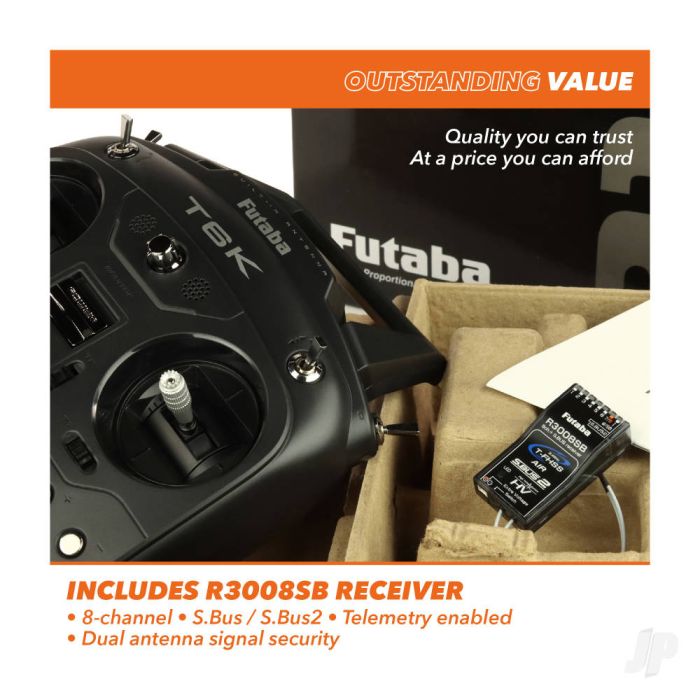 Futaba 6K 8-channel Air Radio with R3008SB Rx Mode 2
