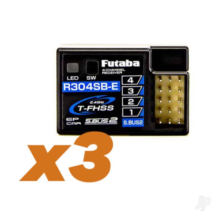 Futaba T4PM Plus 4-Channel Surface Radio w/ 3x R304SB-E Receivers