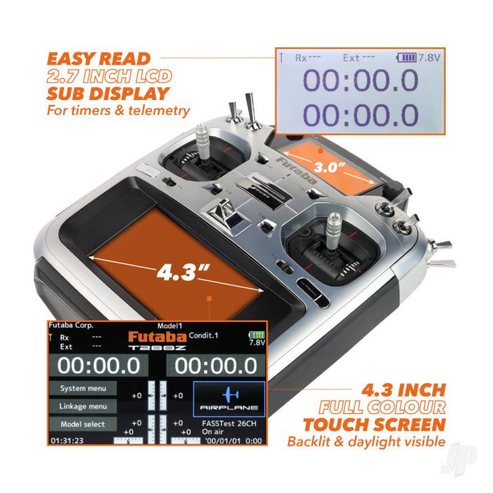 Futaba T26SZ 26-Channel Air Radio, Multi Mode w/ R7214SB Rx Transmitter System