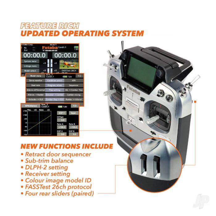 Futaba T26SZ 26-Channel Air Radio, Multi Mode w/ R7214SB Rx Transmitter System