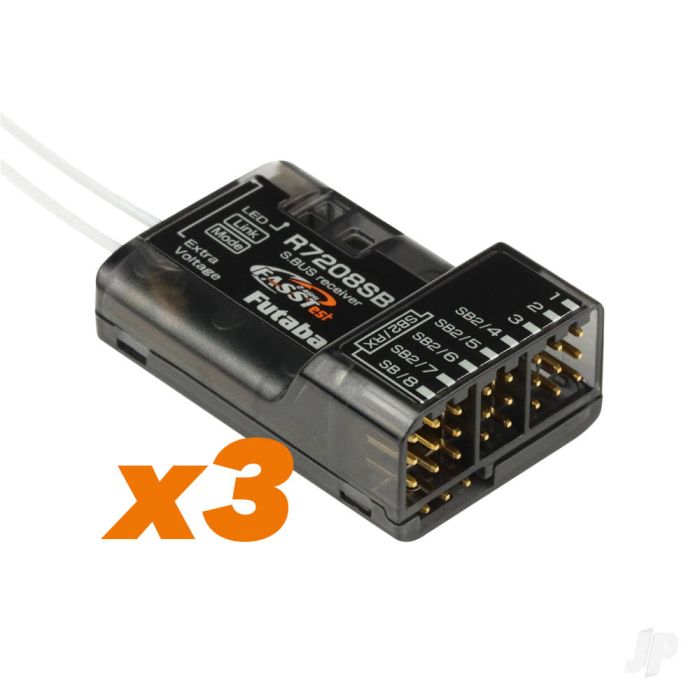 Futaba 16IZ Super 18-Channel Radio Transmitter with 3x R7208SB Receivers
