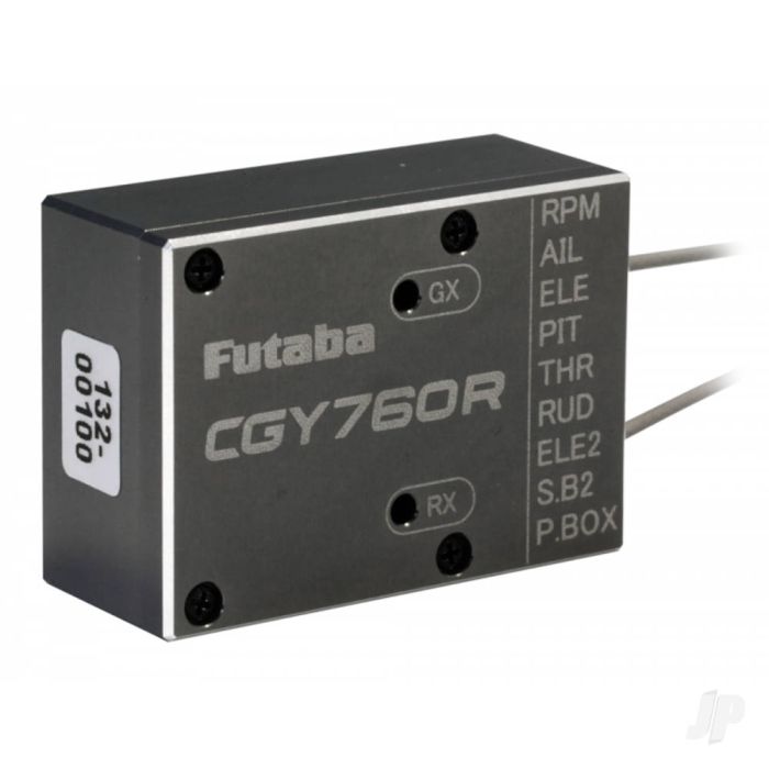 Futaba CGY760R-GPB1 3-Axis Helicopter Gyro, T-FHSS/FASSTest Rx and Governor with Programmer