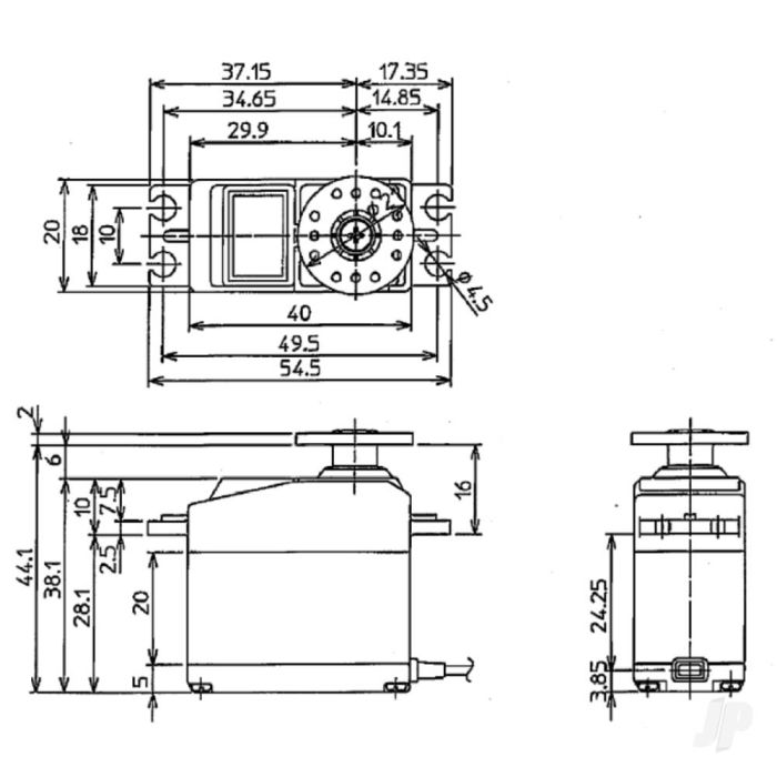 Futaba S-U400 Standard Digital Servo PWM/S.BUS2 7.9kg 0.13s 4.8V - 7.4V (Bulk 10 pcs)