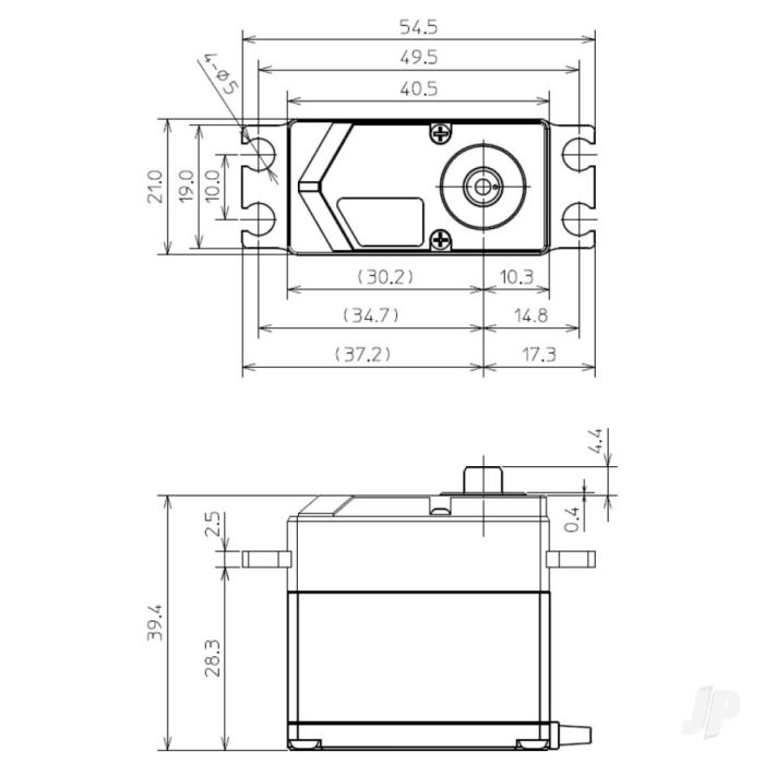 Futaba HPS-AA702 Standard Brushless Servo PWM/S.BUS2 41.0kg 0.075s 4.8V - 7.4V