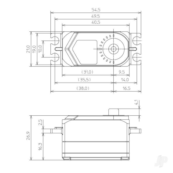 Futaba HPS-A704 Standard Brushless Servo PWM/S.Bus2 16.0kg/0.06s 4.8V - 8.4V