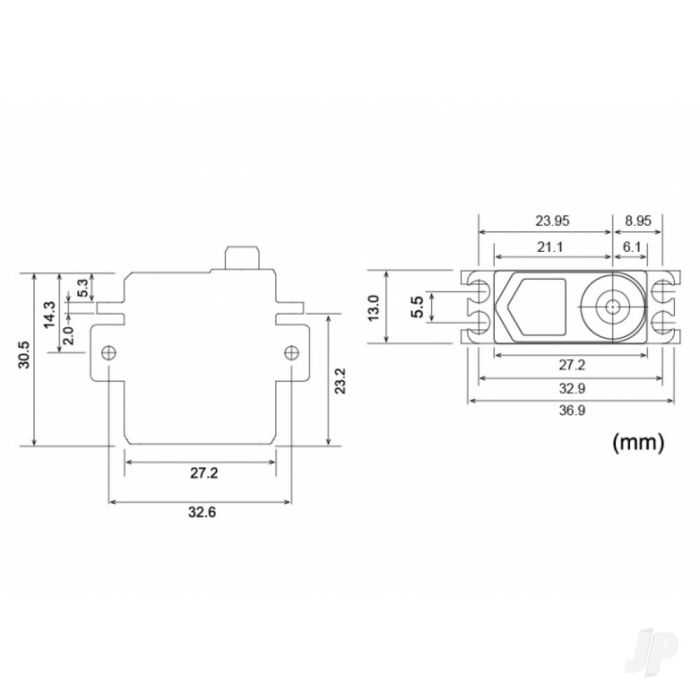 Futaba BLS-CM600 Mini Brushless Servo PWM/S.BUS2 6.5kg 0.08s 4.8V - 7.4V
