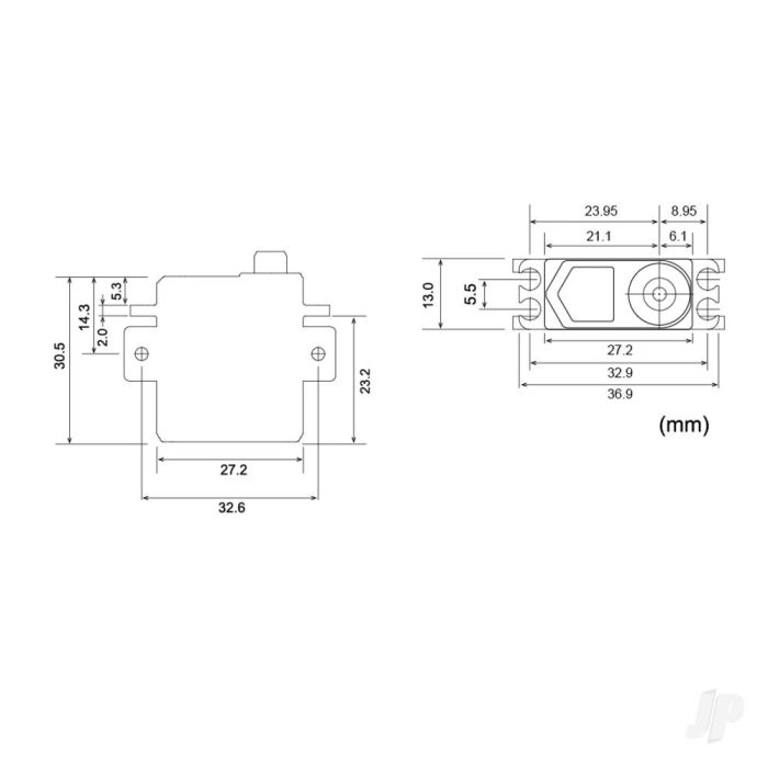 Futaba BLS-CM600 Mini Brushless Servo PWM/S.BUS2 6.5kg 0.08s 4.8V - 7.4V