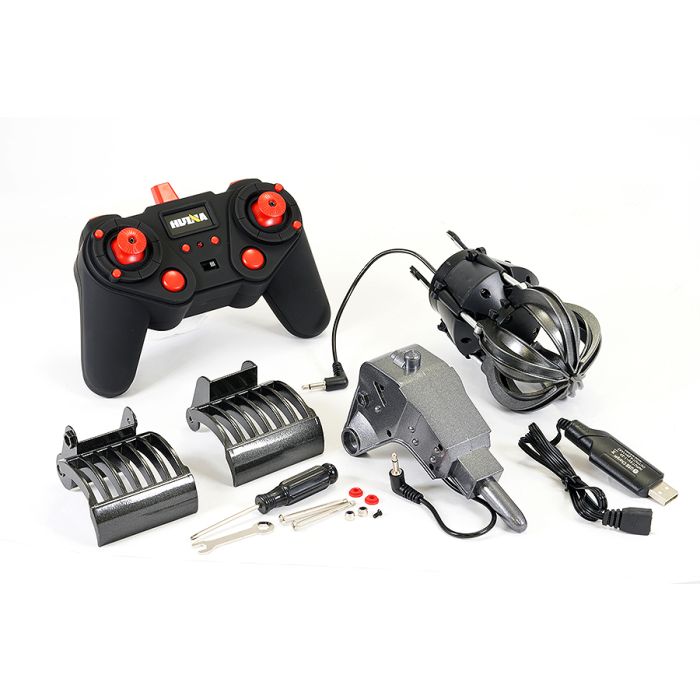 Huina RC Excavator Digger w/Metal Parts, 4 x Tools, LED Lights & Sound