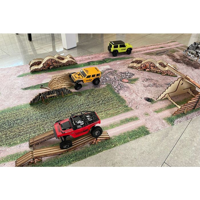 Crawler Park Carpet Circuit (200x100cm) – 1/24 & 1/18 RC Car Off Road Track