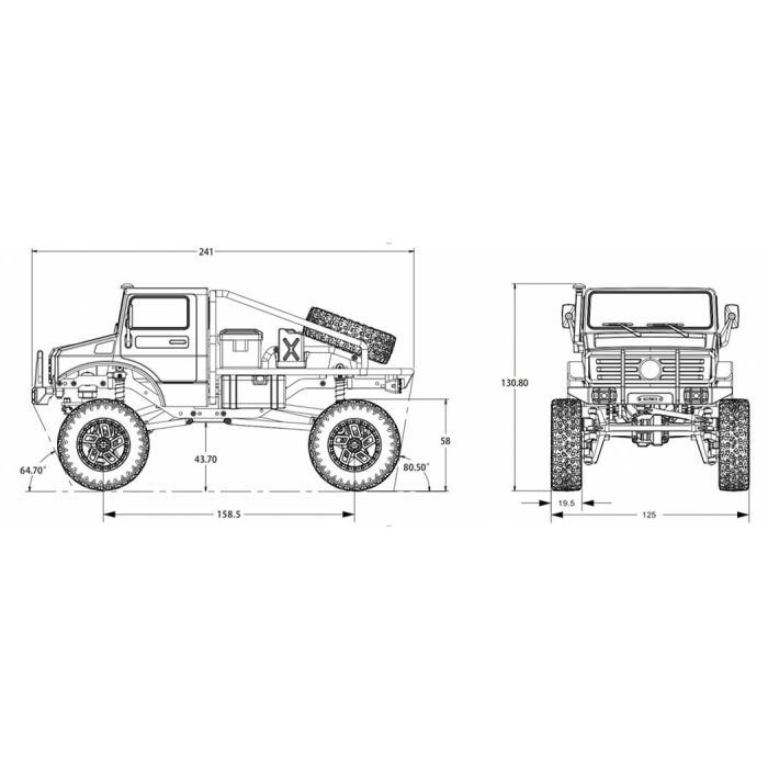 FTX 1:18 Outback Mini XP Unitrak Unimog Style Rock RC Crawler - Sand