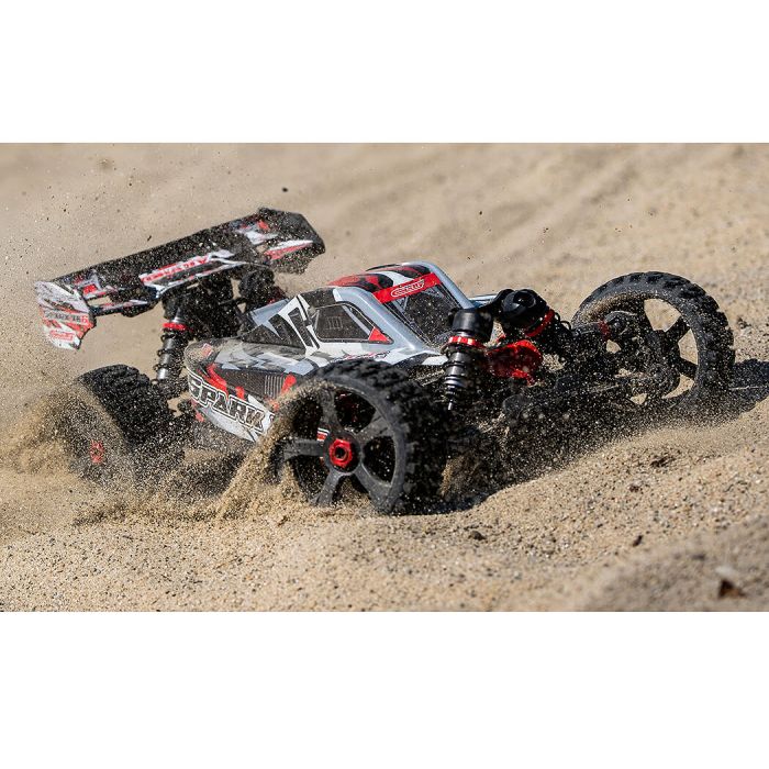 Corally Spark XB6 6S Brushless RC Basher Buggy Rolling Chassis - Red