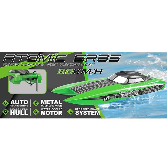 Volantex Atomic SR85 ARTR (No Batt/Chgr) Brushless RC Racing Power Boat - Green