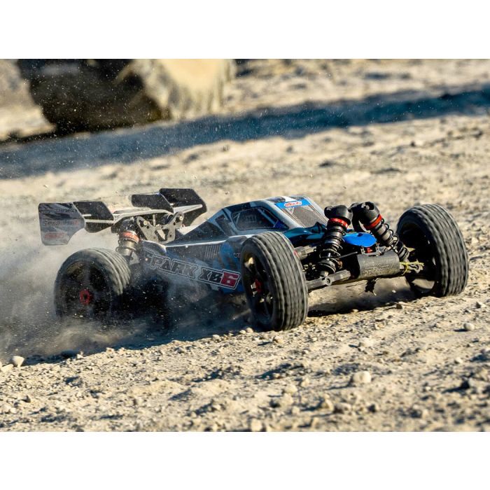 Corally Spark XB6 6S Brushless RC Basher Buggy Rolling Chassis - Blue