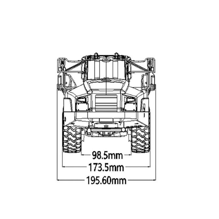 Huina 1:16 K960 Hydraulic Kabolite 6x6 Alloy RC Articulated Dump Truck