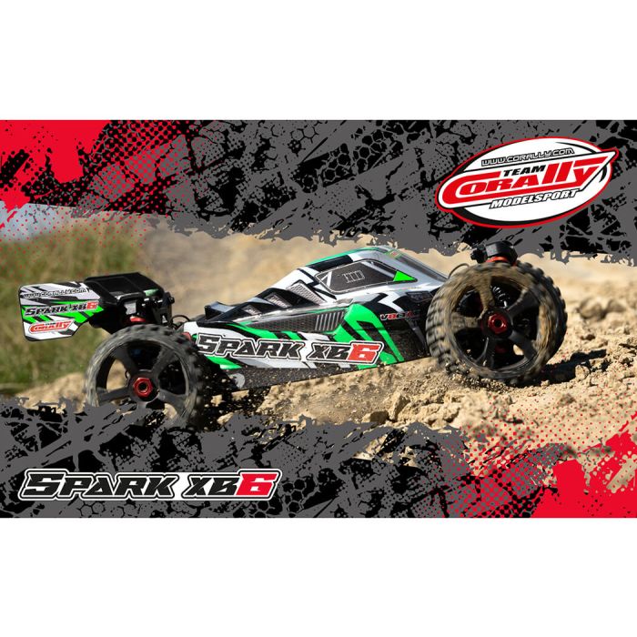 Corally Spark XB6 6S Brushless Basher ARTR (no Batt/Cgr) RC Buggy - Green