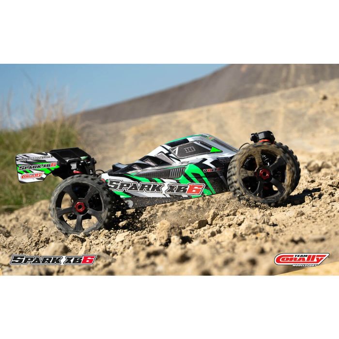 Corally Spark XB6 6S Brushless Basher ARTR (no Batt/Cgr) RC Buggy - Green