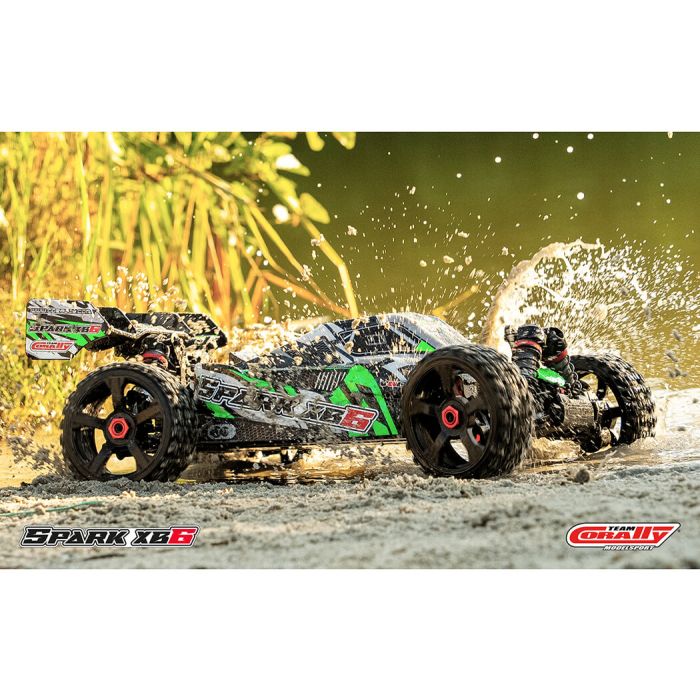 Corally Spark XB6 6S Brushless Basher ARTR (no Batt/Cgr) RC Buggy - Green